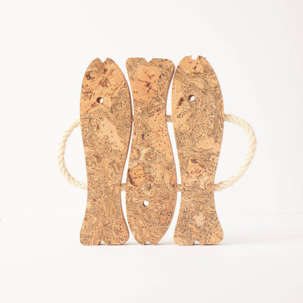 Natural Cork 3 Fish Trivet