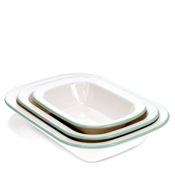 Enamel Pie Dishes (Set of 3)