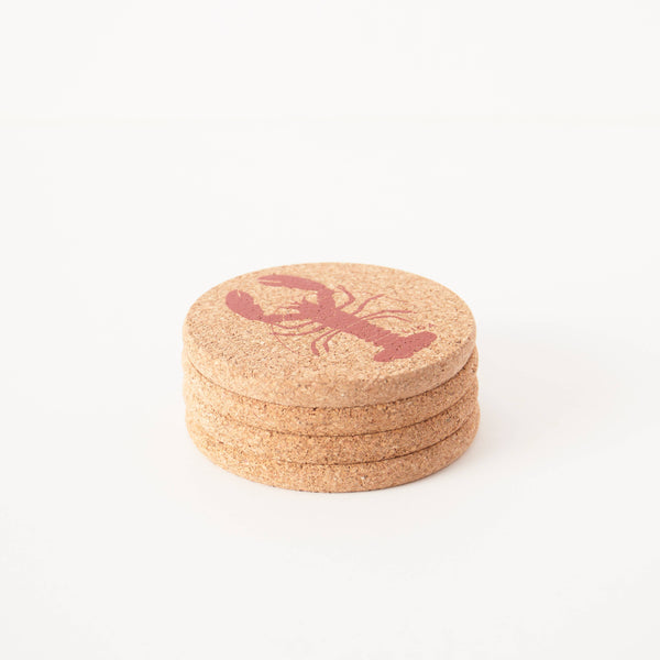 Cork Coaster | Lobster Red
