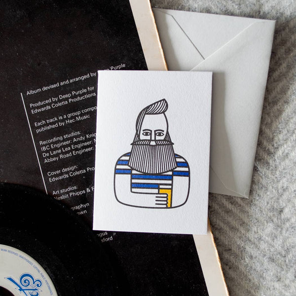 Fancy a Pint? Cute Male Character Illustrated Mini Card