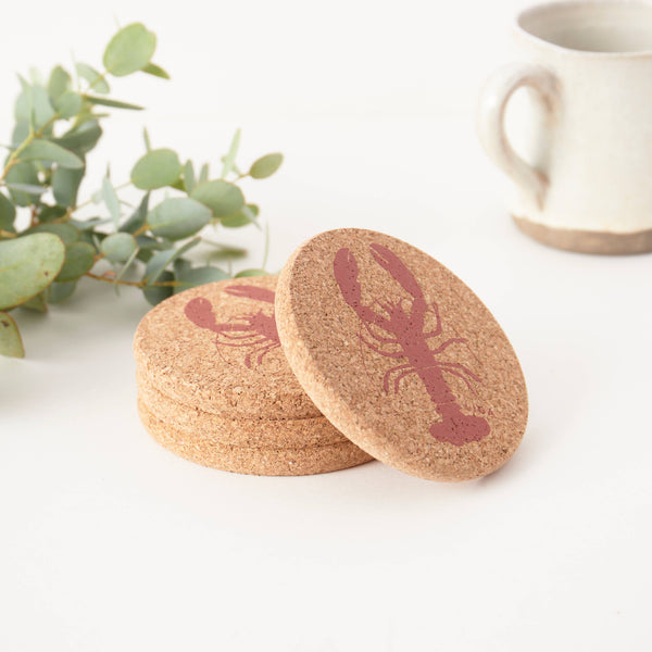 Cork Coaster | Lobster Red