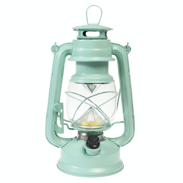 Led Hurricane Lantern - Aqua