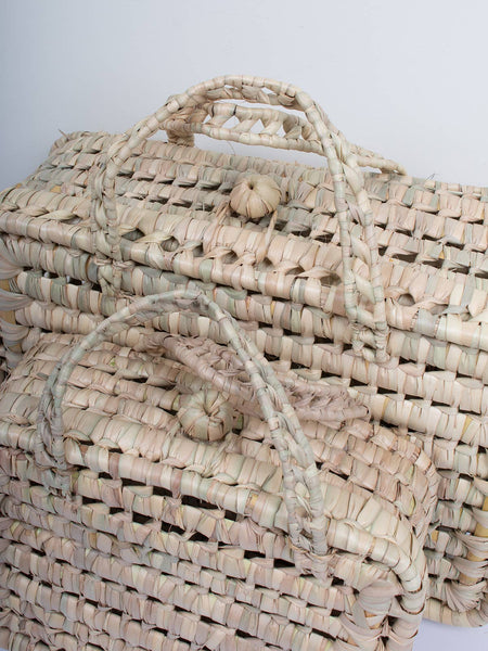 Woven Suitcases, Set of 2