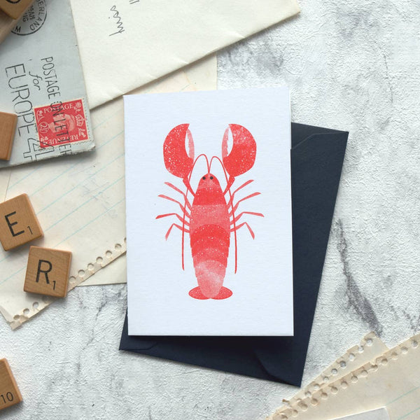 Red Lobster Valentine Mini Card, Humorous Love & Anniversary