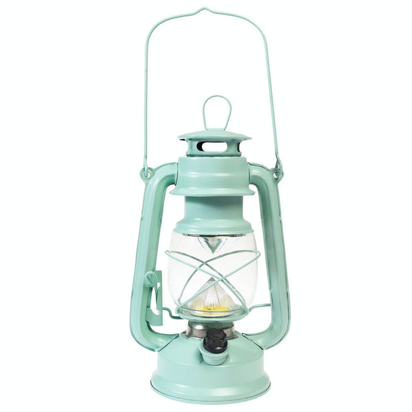 Led Hurricane Lantern - Aqua