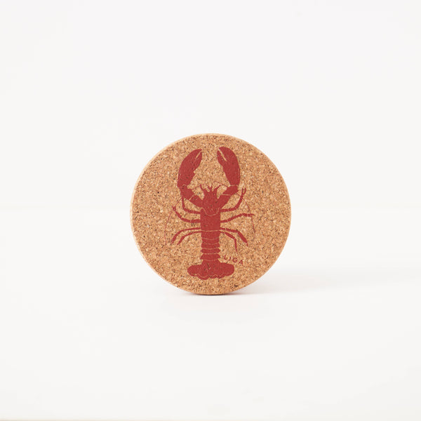 Cork Coaster | Lobster Red
