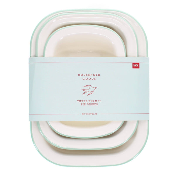 Enamel Pie Dishes (Set of 3)