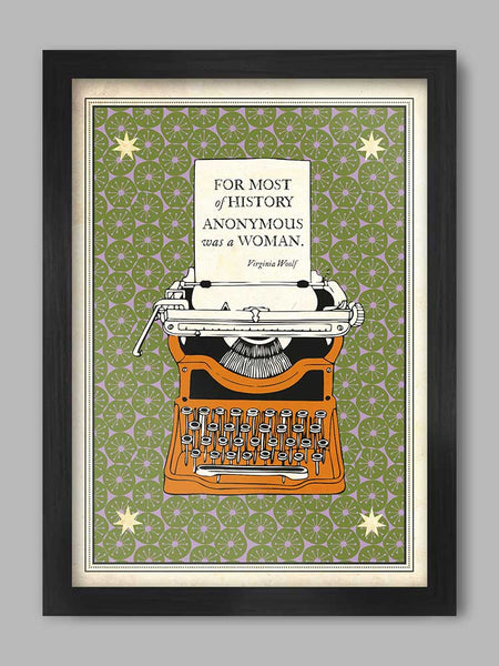 Virginia Woolf Literary Quote - Poster Print