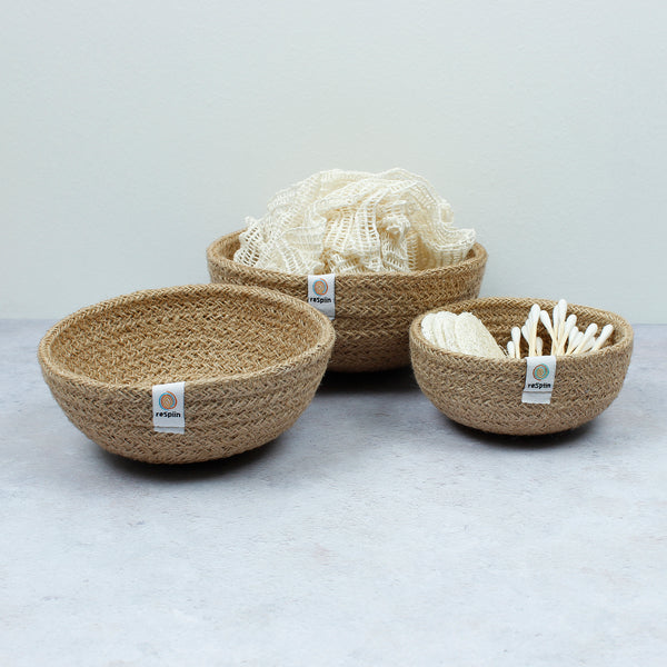Jute Bowl and Basket Sets