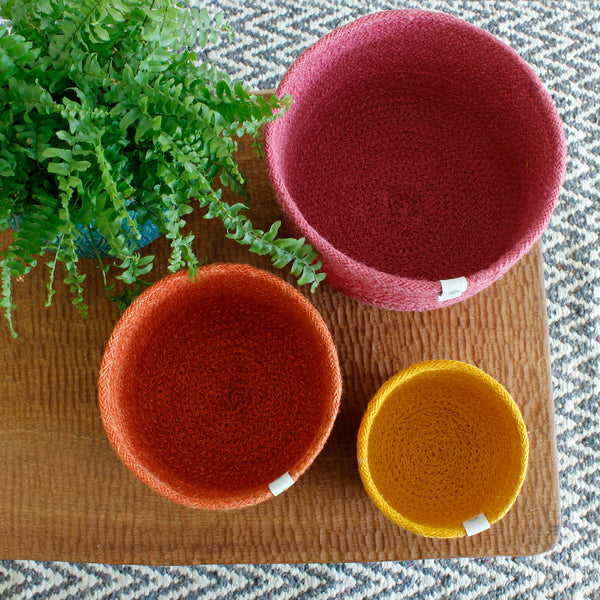 Jute Bowl and Basket Sets