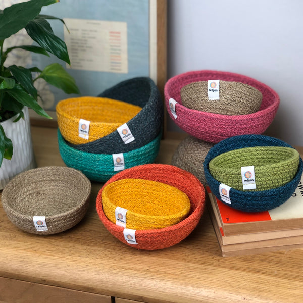 Jute Bowl and Basket Sets