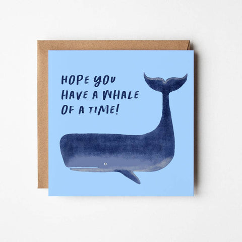 A Whale of a Time - blank greetings card