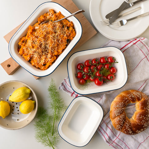 Enamel Pie Dishes (Set of 3)