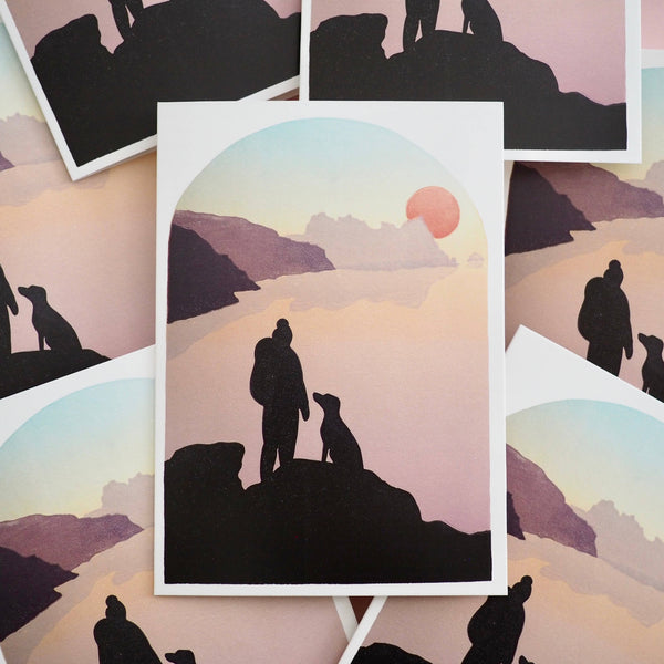 Sunrise at Pedn Vounder Greetings Card
