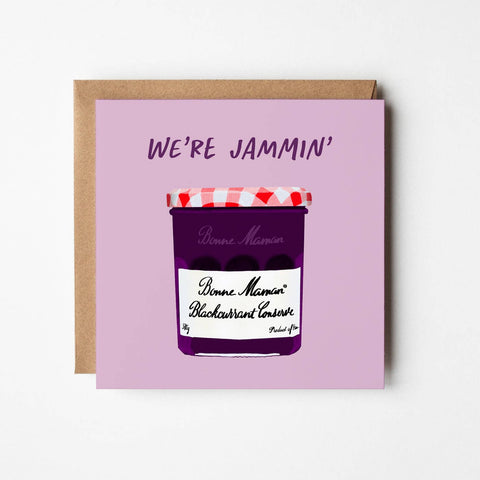 We're Jammin' - blank greetings card