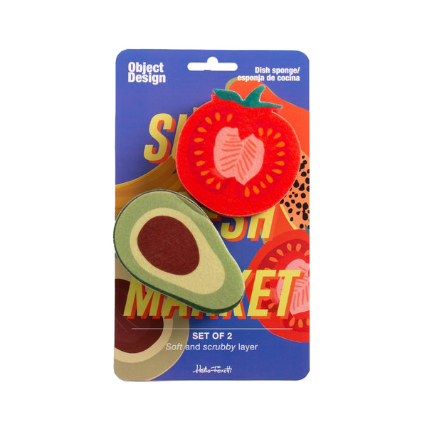 Helio Ferretti Kitchen Sponges Veggie Mix Set of 2