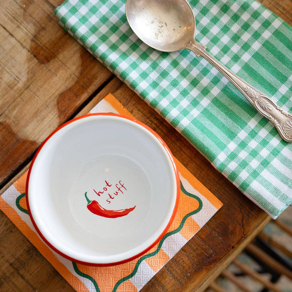 Hot Stuff Chilli Enamel Bowl - 10cm