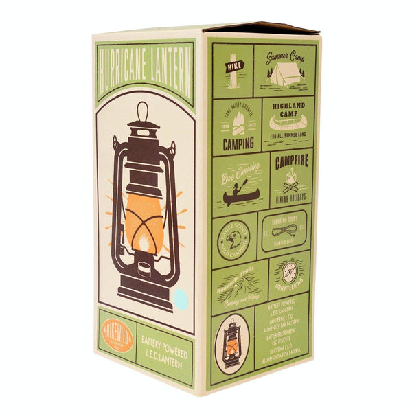 Led Hurricane Lantern - Aqua