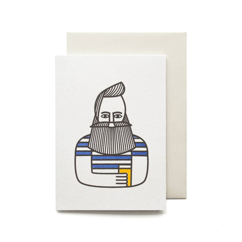 Fancy a Pint? Cute Male Character Illustrated Mini Card