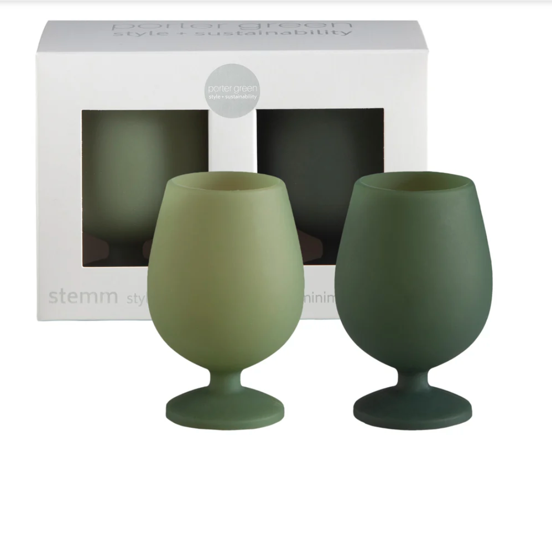 Sage and Olive | Stemm | Silicone Unbreakable Wine Glasses