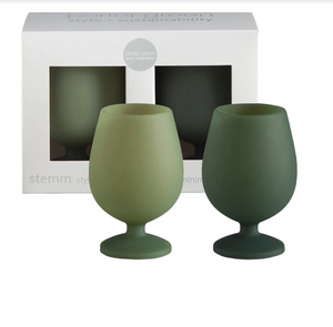 Sage and Olive | Stemm | Silicone Unbreakable Wine Glasses