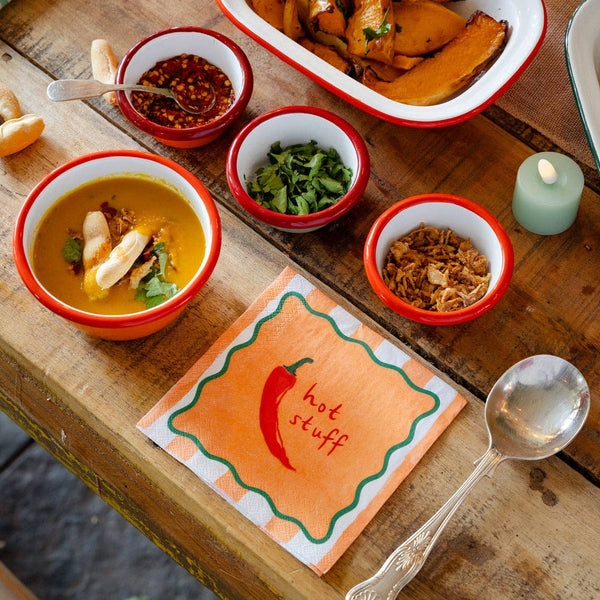 Hot Stuff Chilli Enamel Bowl - 10cm