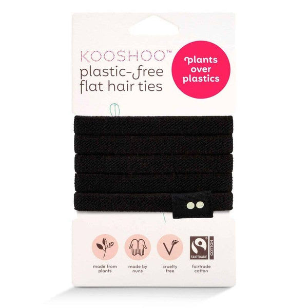 KOOSHOO Plastic Free Hair Ties - 5 packs