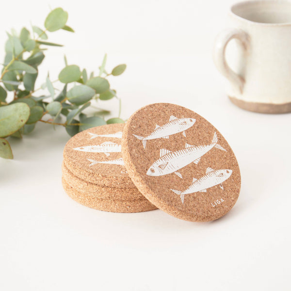 Cork Coasters | Mackerel