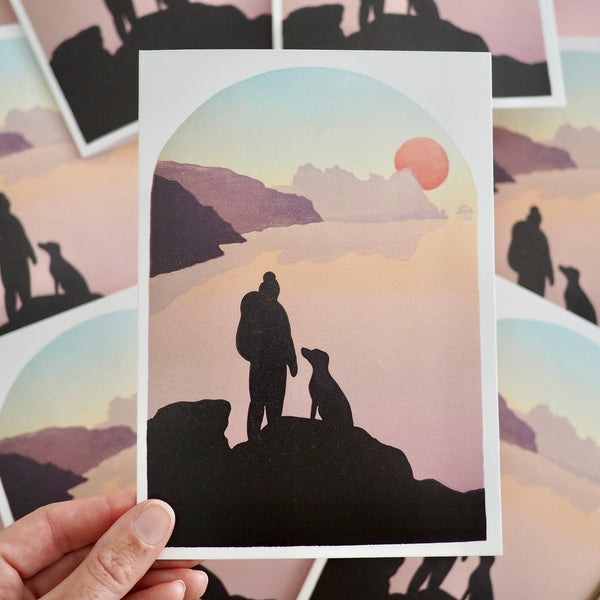 Sunrise at Pedn Vounder Greetings Card