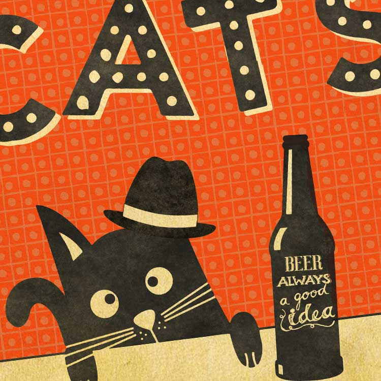 Cool for Cats - Poster Print