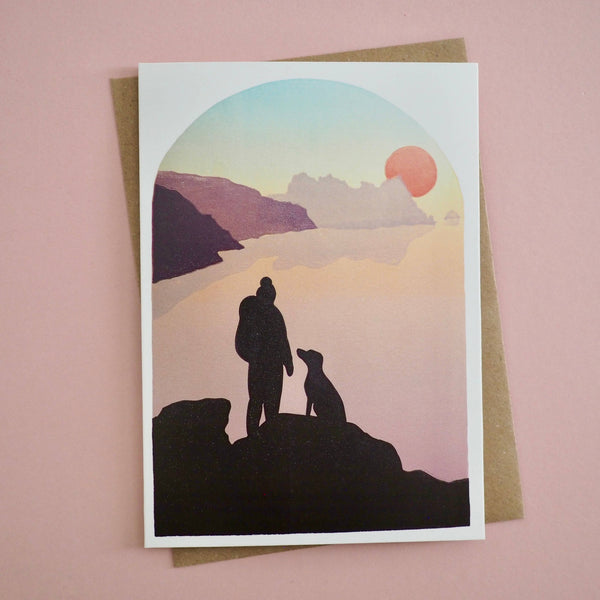 Sunrise at Pedn Vounder Greetings Card