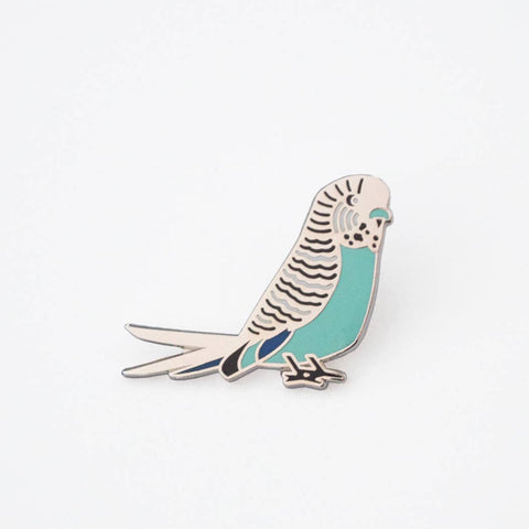 Cute Budgie Hard Enamel Pin Badge - Quirky animal lover gift