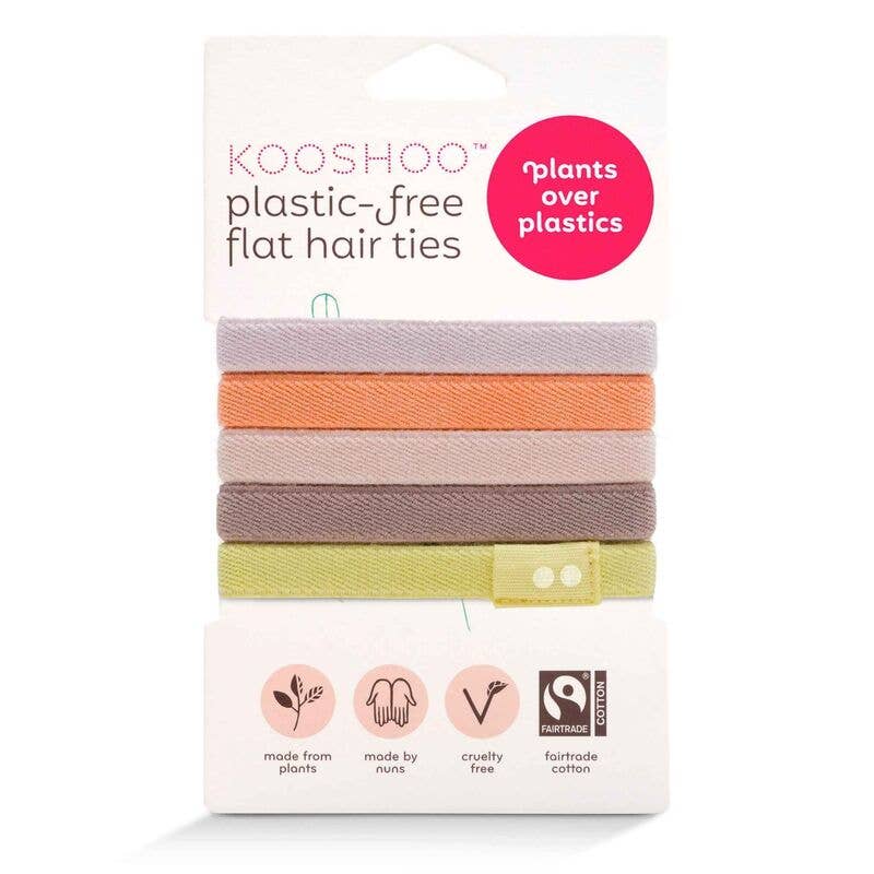 KOOSHOO Plastic Free Hair Ties - 5 packs