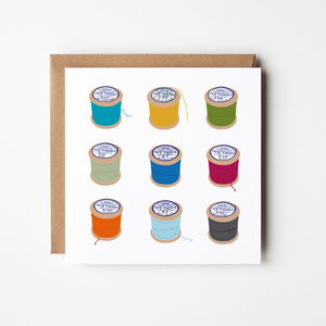 Threads - blank greetings card