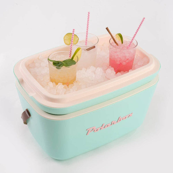 Polarbox 20L Retro Coolbox - Cyan Baby Rose Classic