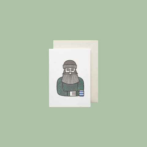 Fancy a Cuppa? Cute Male Character Illustrated Mini Card