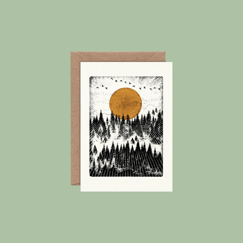 Forest View Individual Card (A6) Wilderness Sun Birds