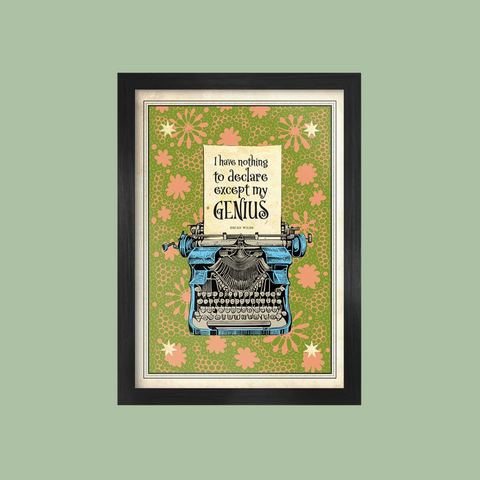 Oscar Wilde literary quote - Poster Print