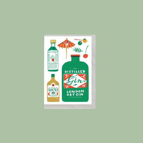 Gin Collection A6 Card