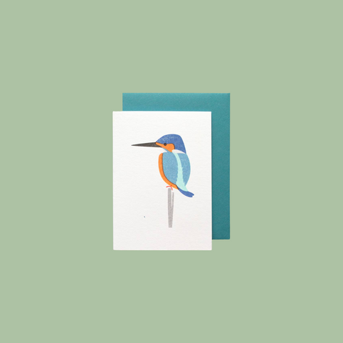 Kingfisher - Cute Little Bird Any Occasion Greeting Card
