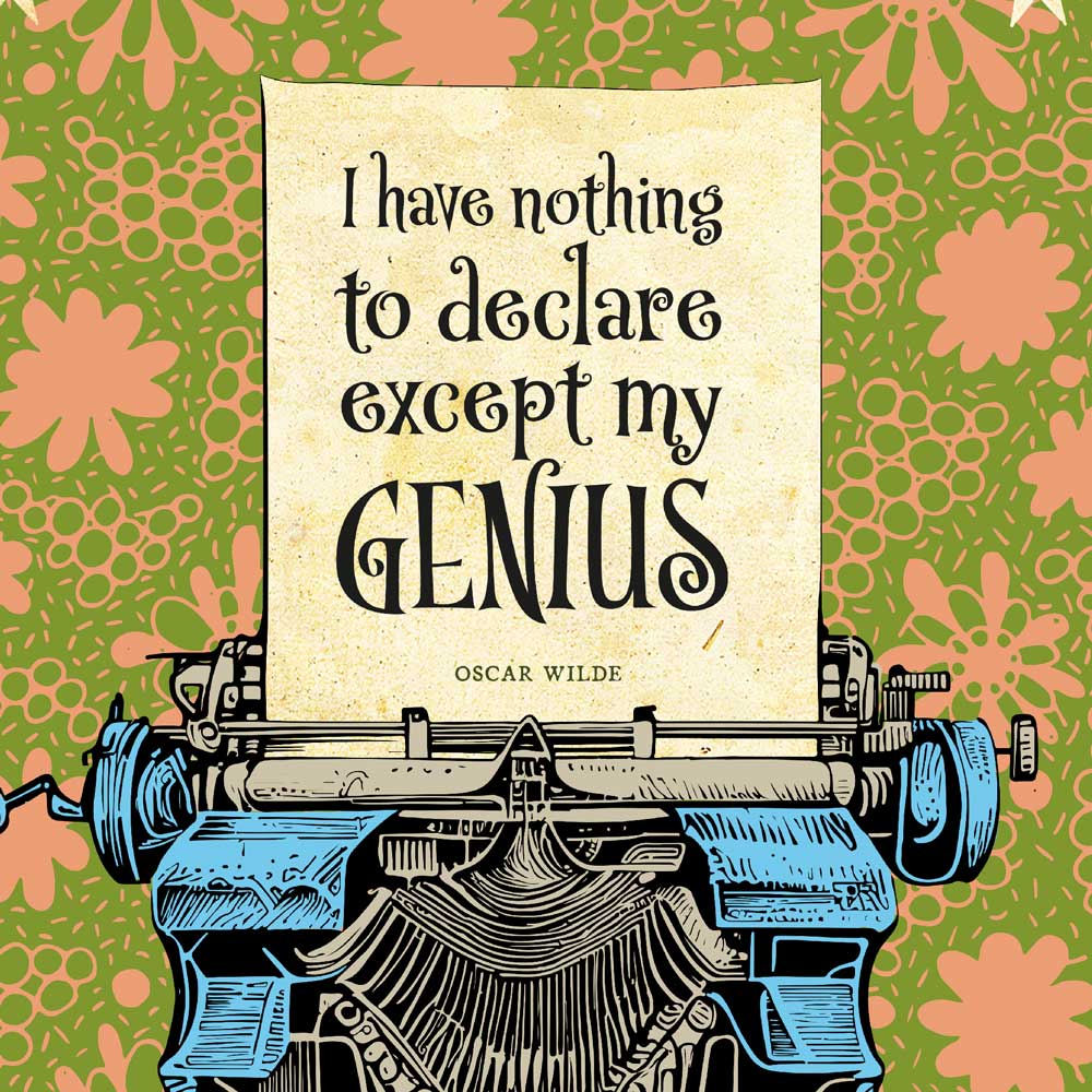 Oscar Wilde literary quote - Poster Print