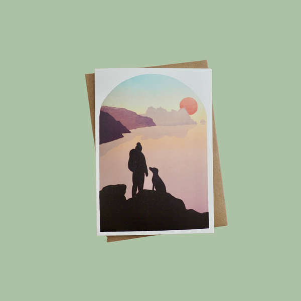 Sunrise at Pedn Vounder Greetings Card