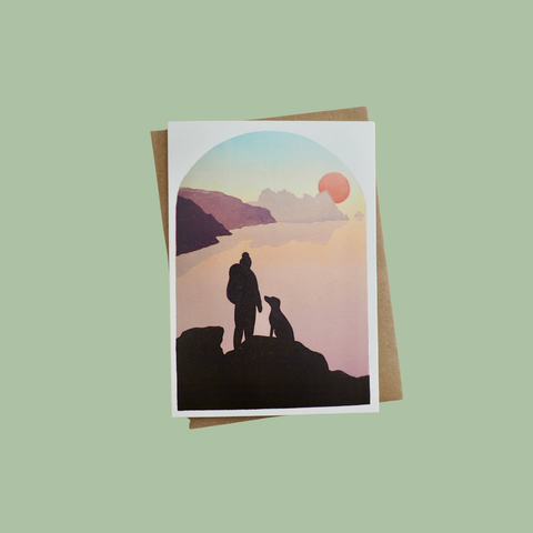 Sunrise at Pedn Vounder Greetings Card