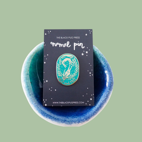 Wild Swimming Enamel Pin
