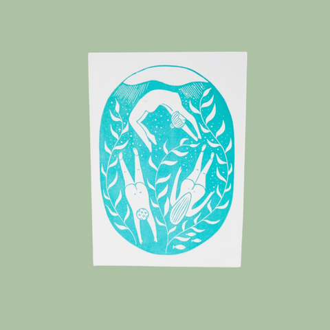 Wild Swimming Greetings Card